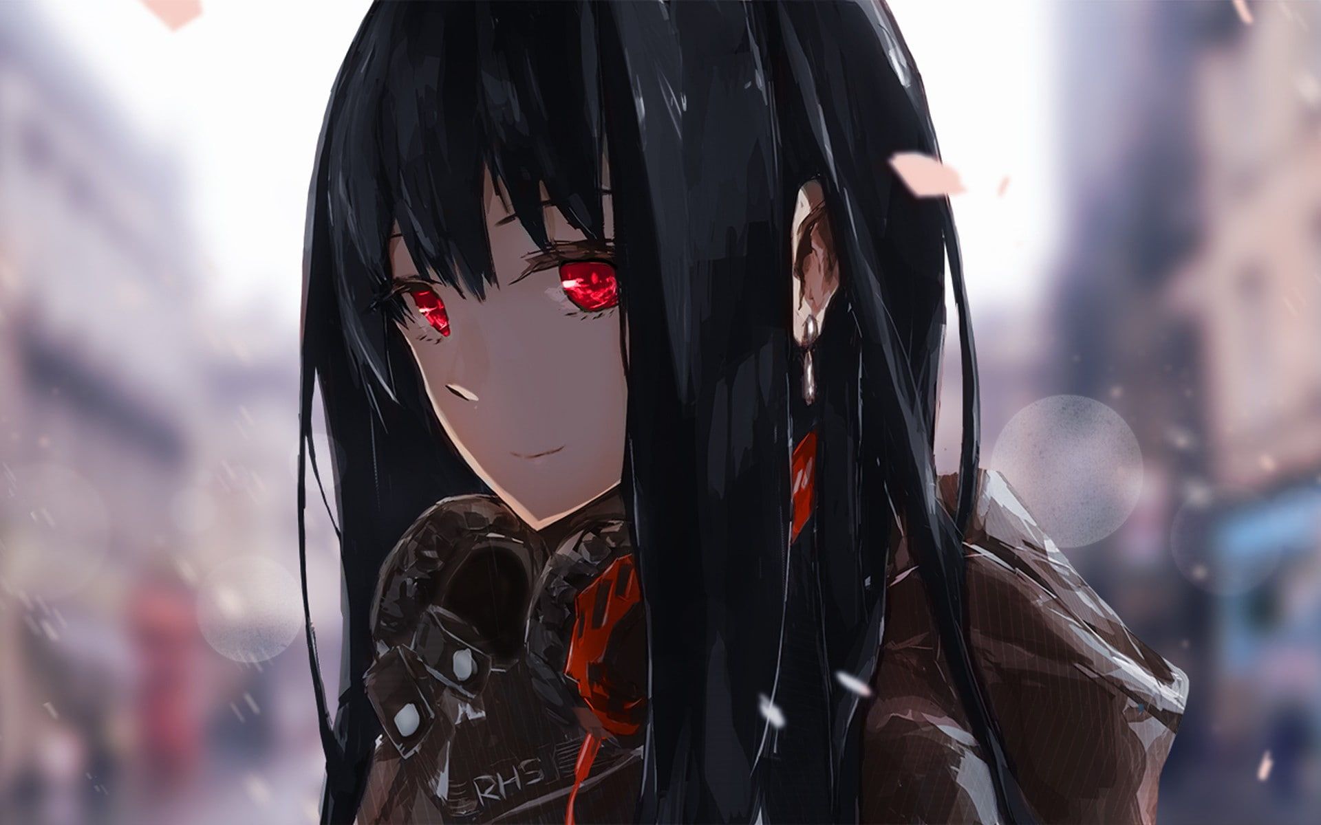Black Red Anime Girl Wallpapers Wallpaper Cave