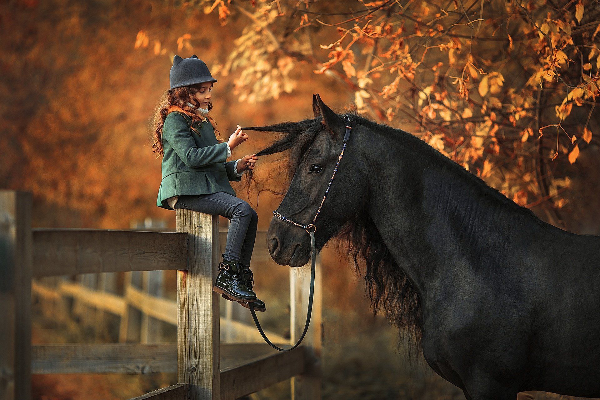 Little Girl And Horse Wallpapers Wallpaper Cave