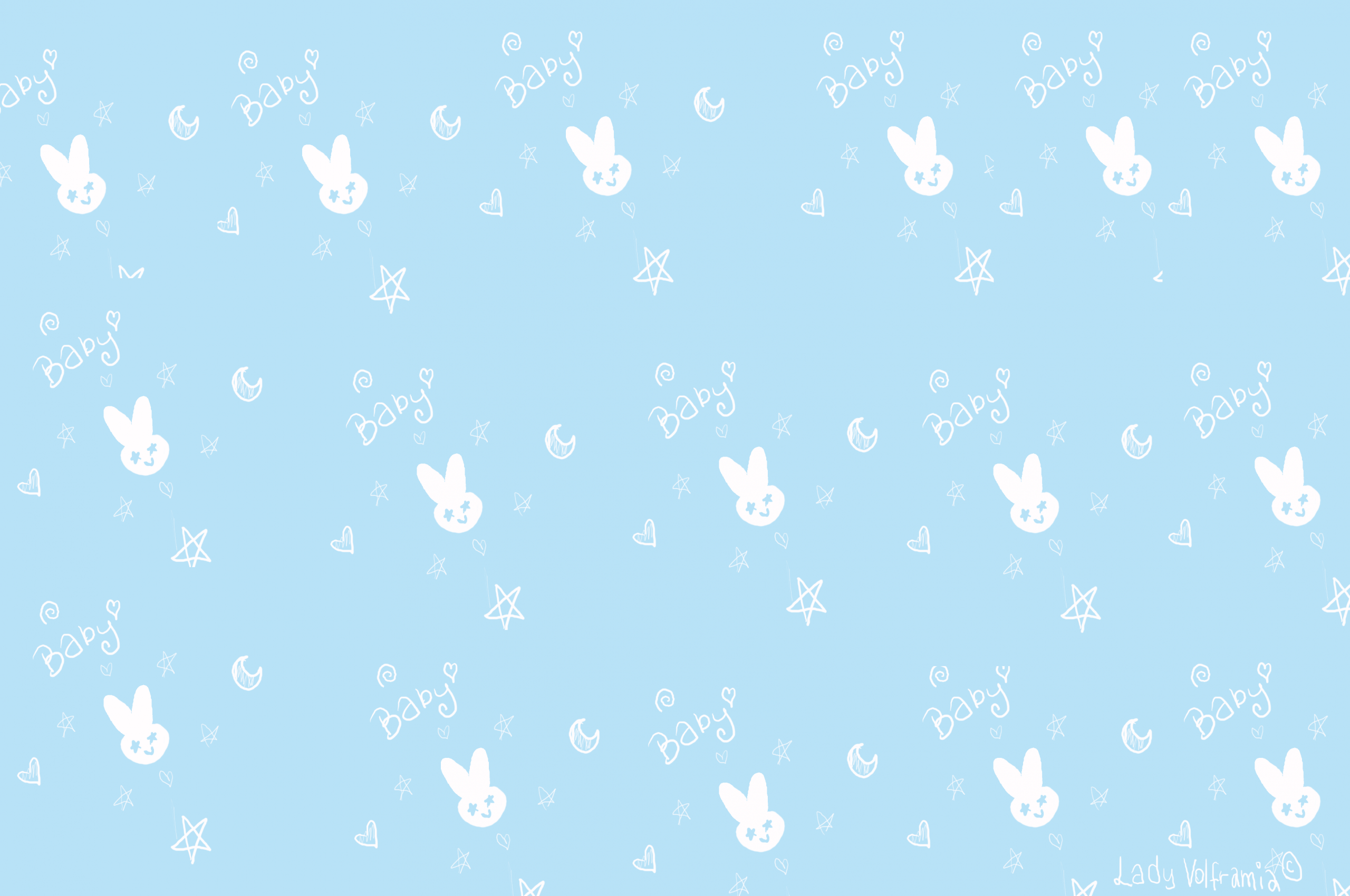 Cute Light Blue Kawaii Wallpapers Wallpaper Cave