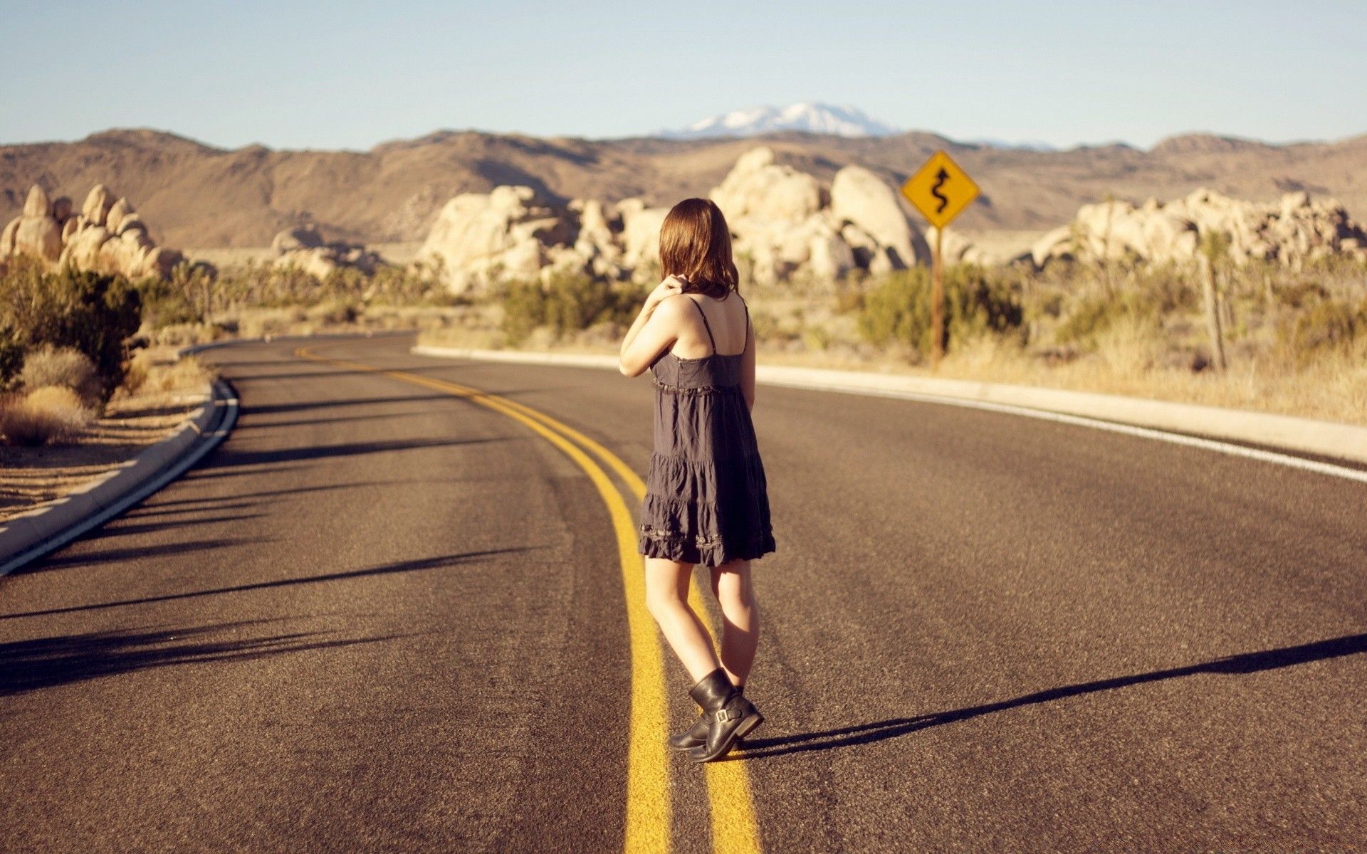 Girl And Road Wallpapers Wallpaper Cave