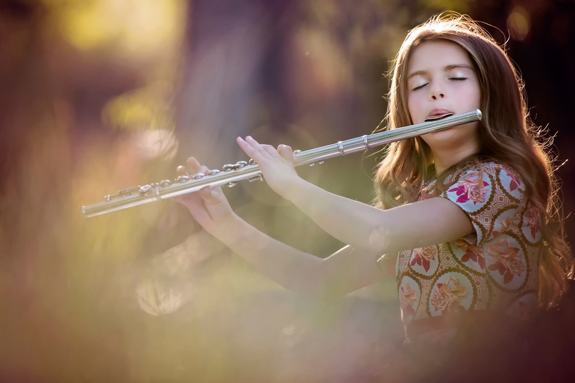 Girl And Flute Wallpapers Wallpaper Cave