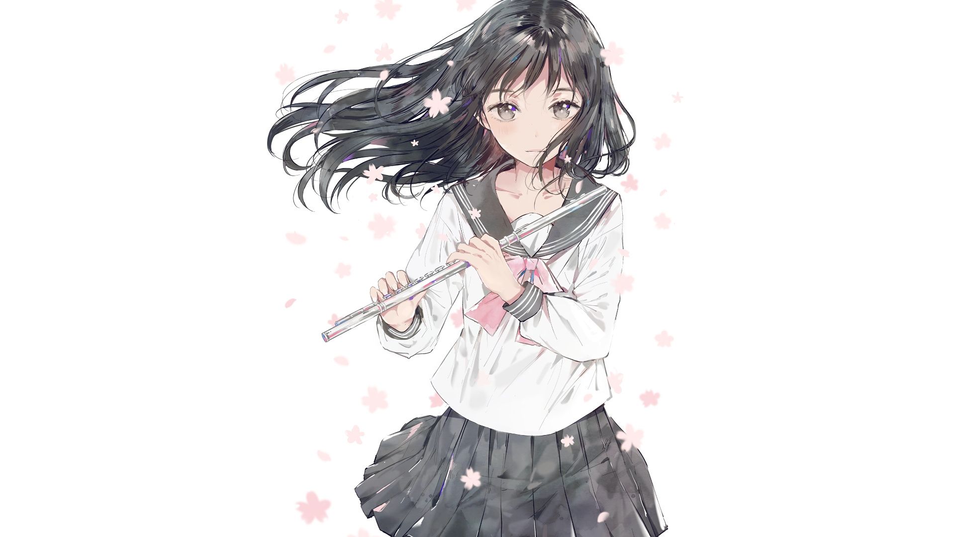 Girl And Flute Wallpapers Wallpaper Cave