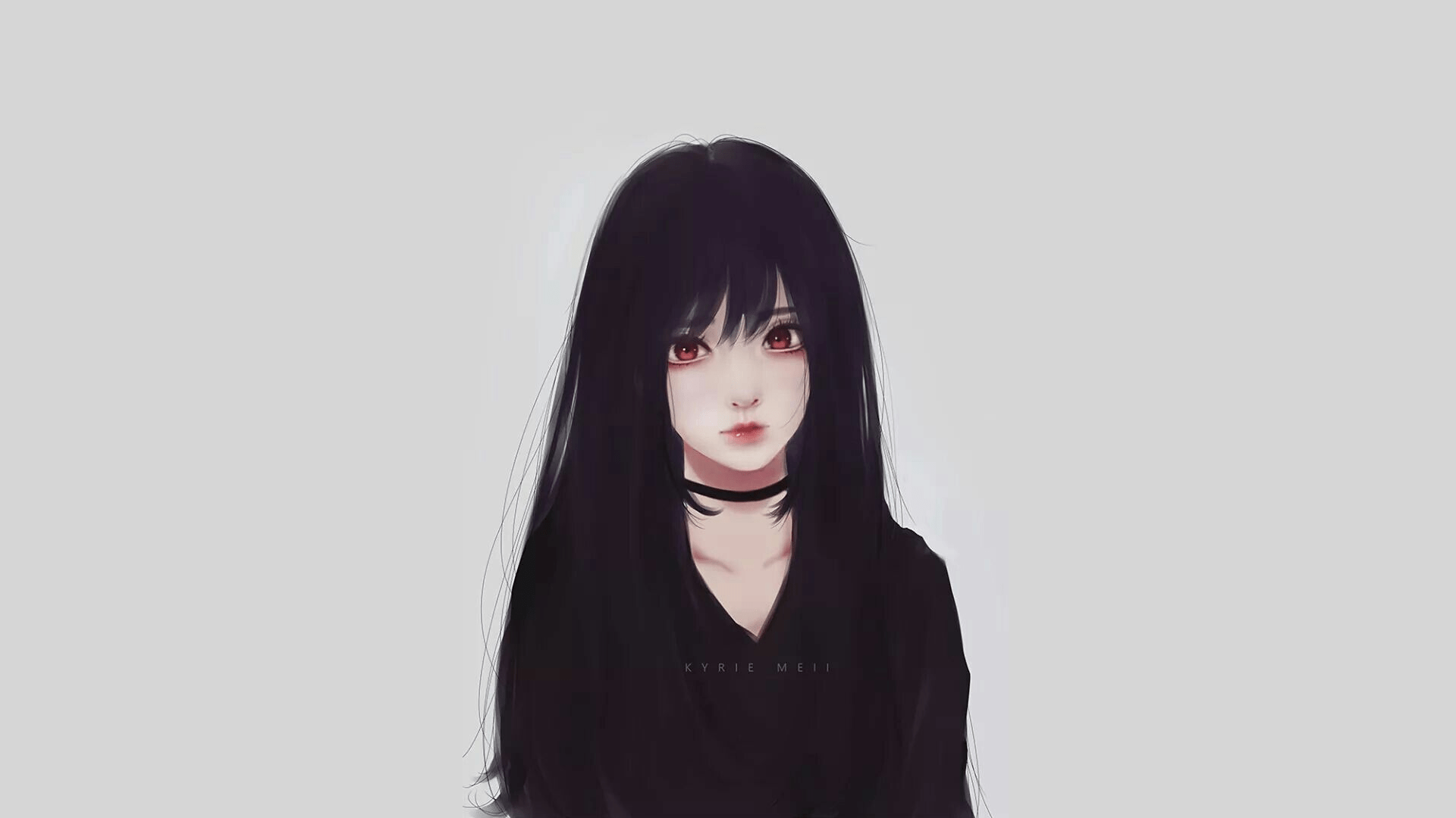 Black Hair Anime Girl Wallpapers Wallpaper Cave