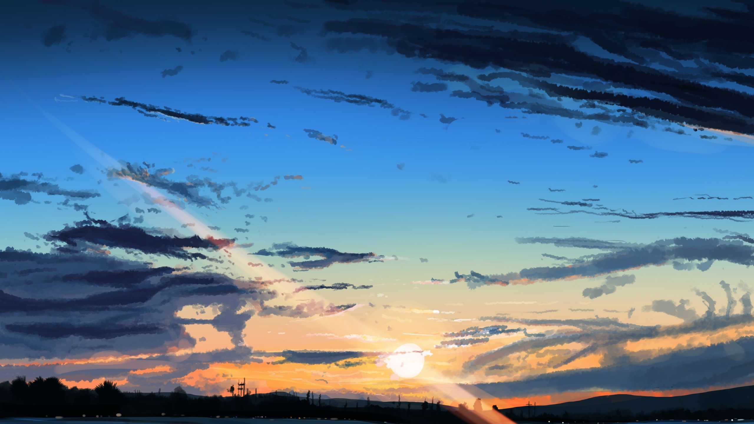 Anime Sky Sunset Wallpapers Wallpaper Cave