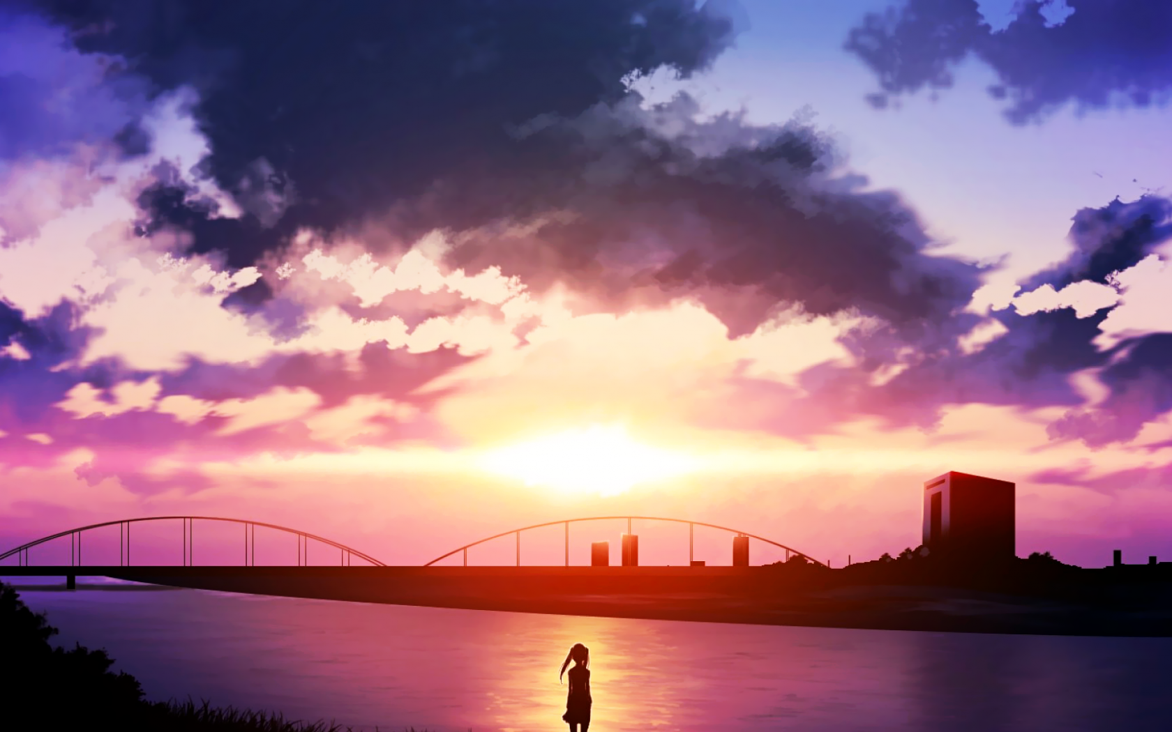 Anime Sky Sunset Wallpapers Wallpaper Cave