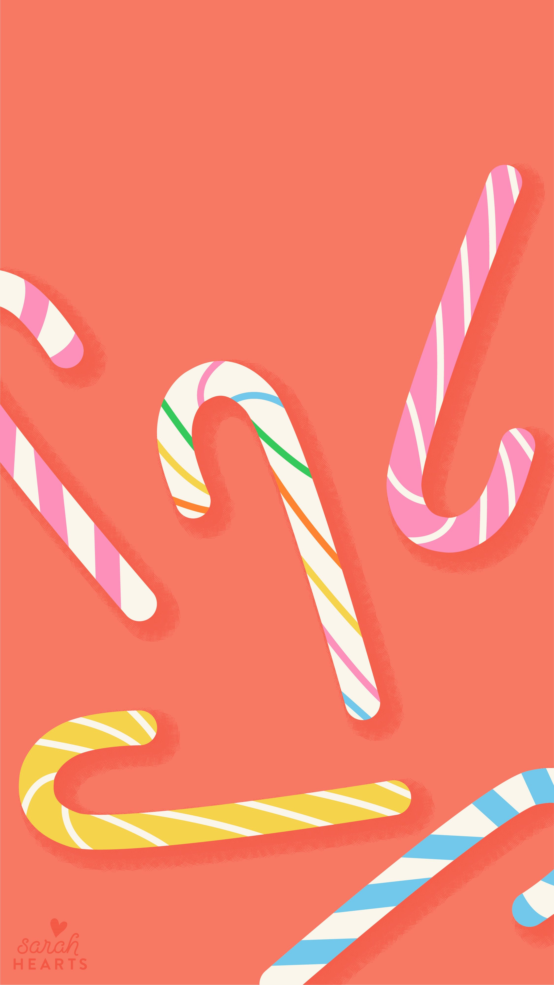 Cute Candy Canes Wallpapers Wallpaper Cave