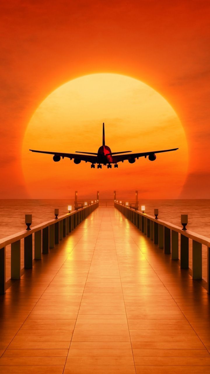 Aesthetic Plane Sunset Wallpapers Wallpaper Cave