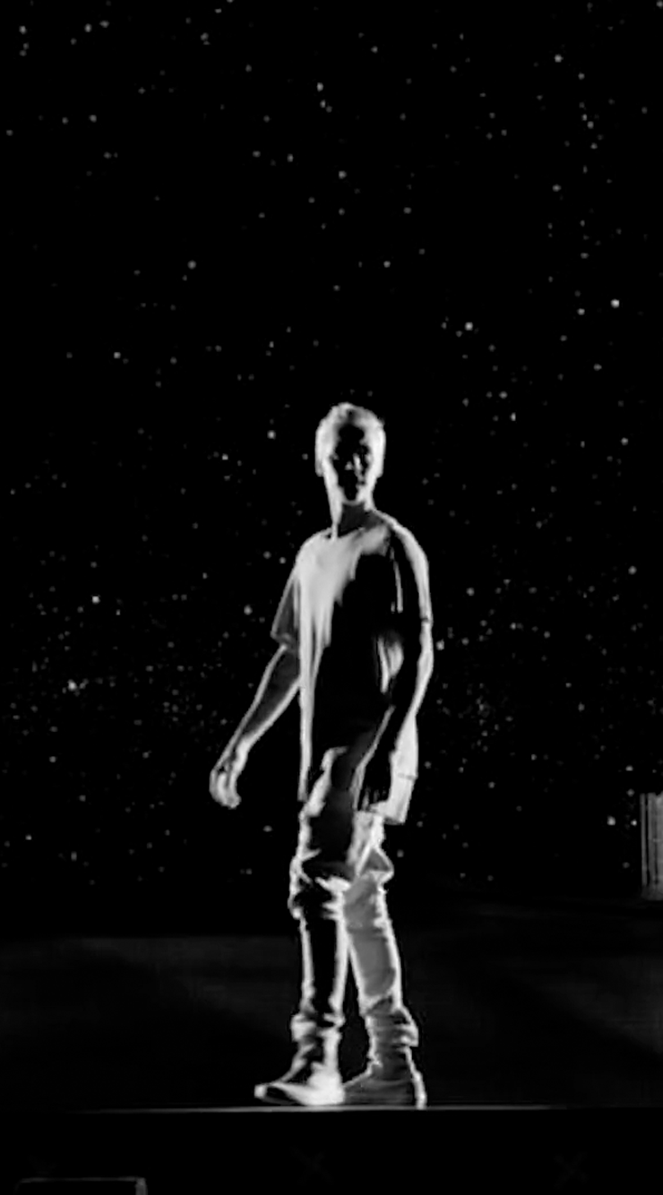 Justin Bieber Black And White Wallpaper