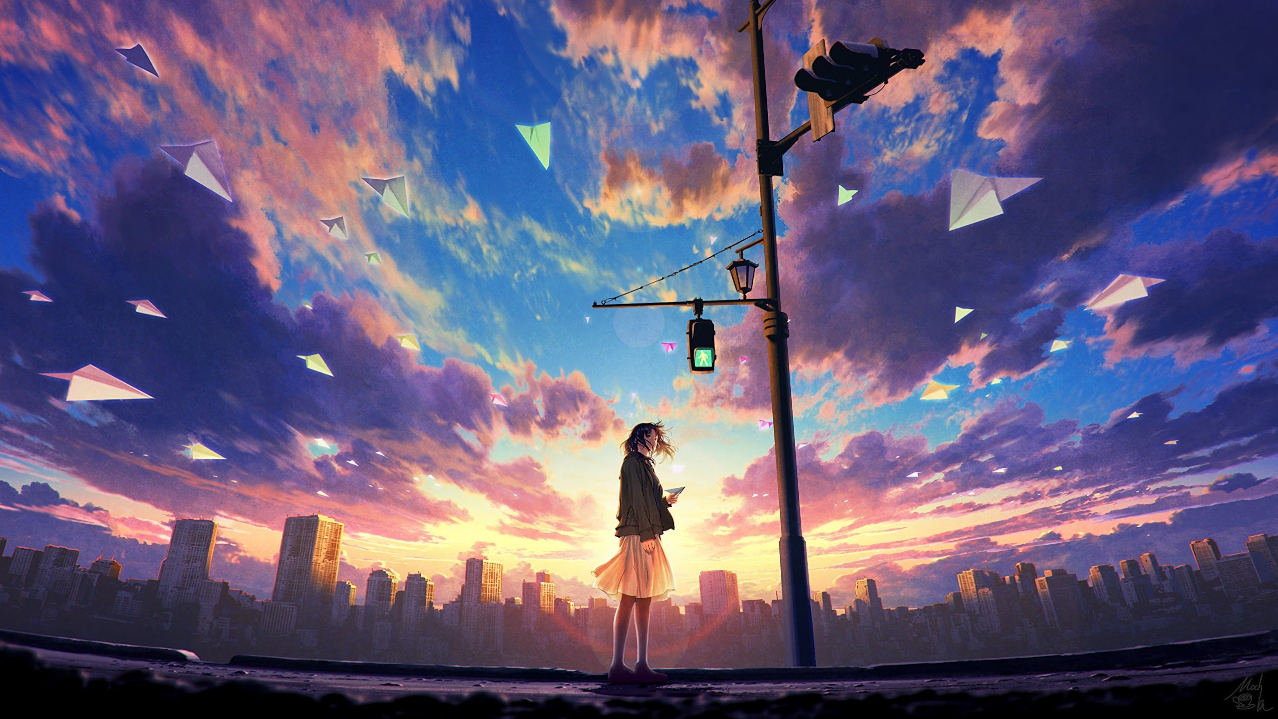 Sunrise On Clouds Anime 4k Wallpapers Wallpaper Cave