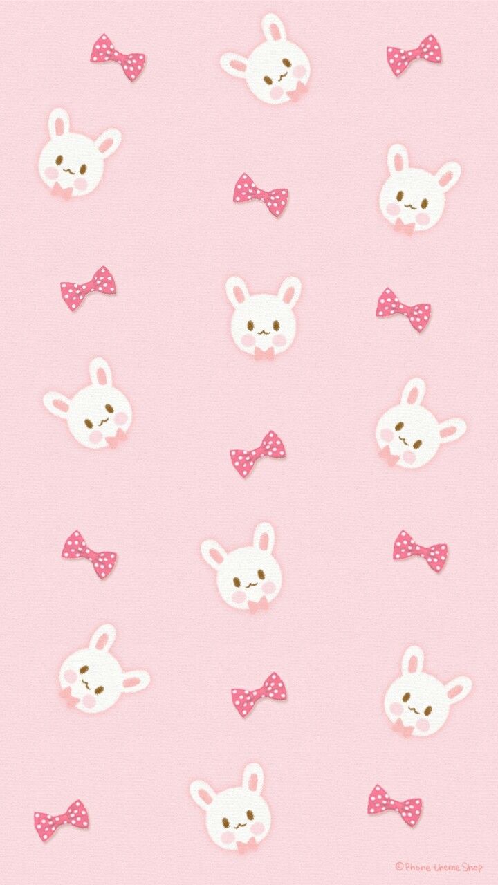 Pink Bunny Kawaii Rabbit Wallpapers Wallpaper Cave