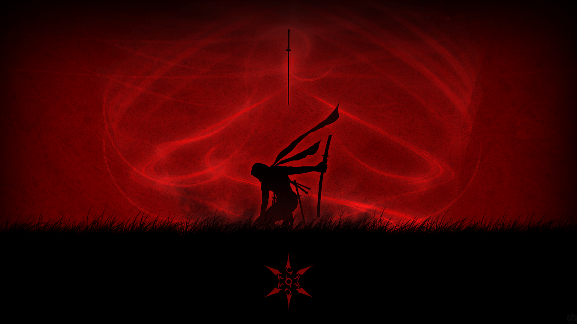 Red And Black Ninja Stars Wallpapers Wallpaper Cave