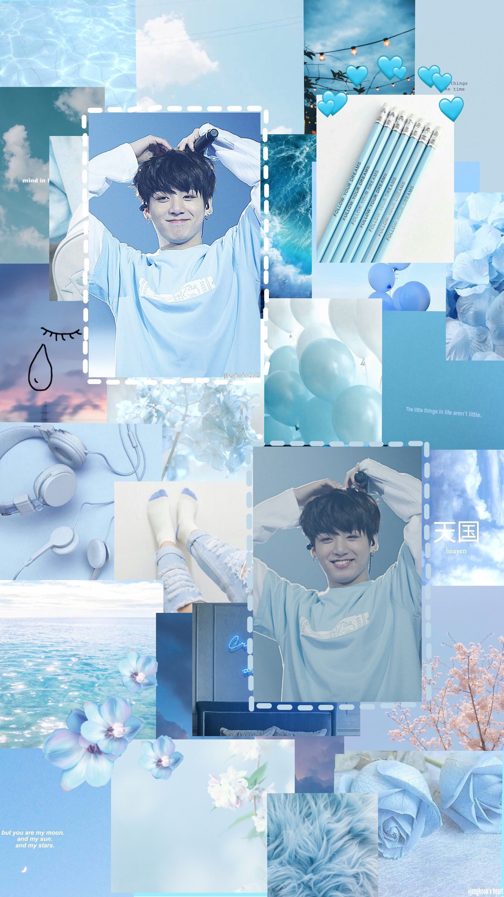 BTS Blue Wallpapers Wallpaper Cave