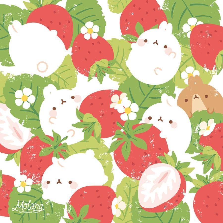 Kawaii Strawberry Wallpapers Wallpaper Cave