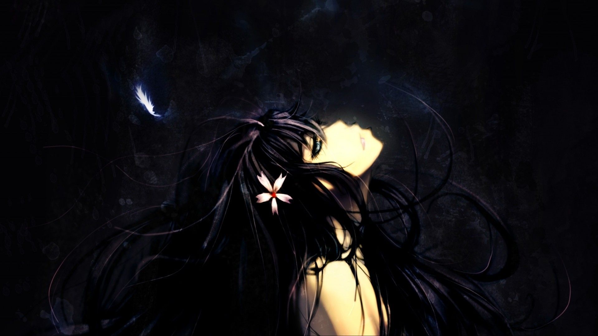 Aesthetic Anime Girl 1920x1080 Black Wallpapers Wallpaper Cave