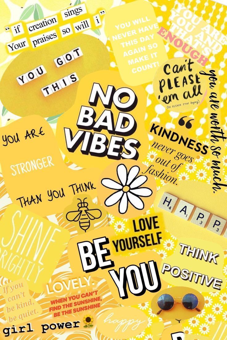 Yellow Aesthetic Collage Wallpapers Wallpaper Cave