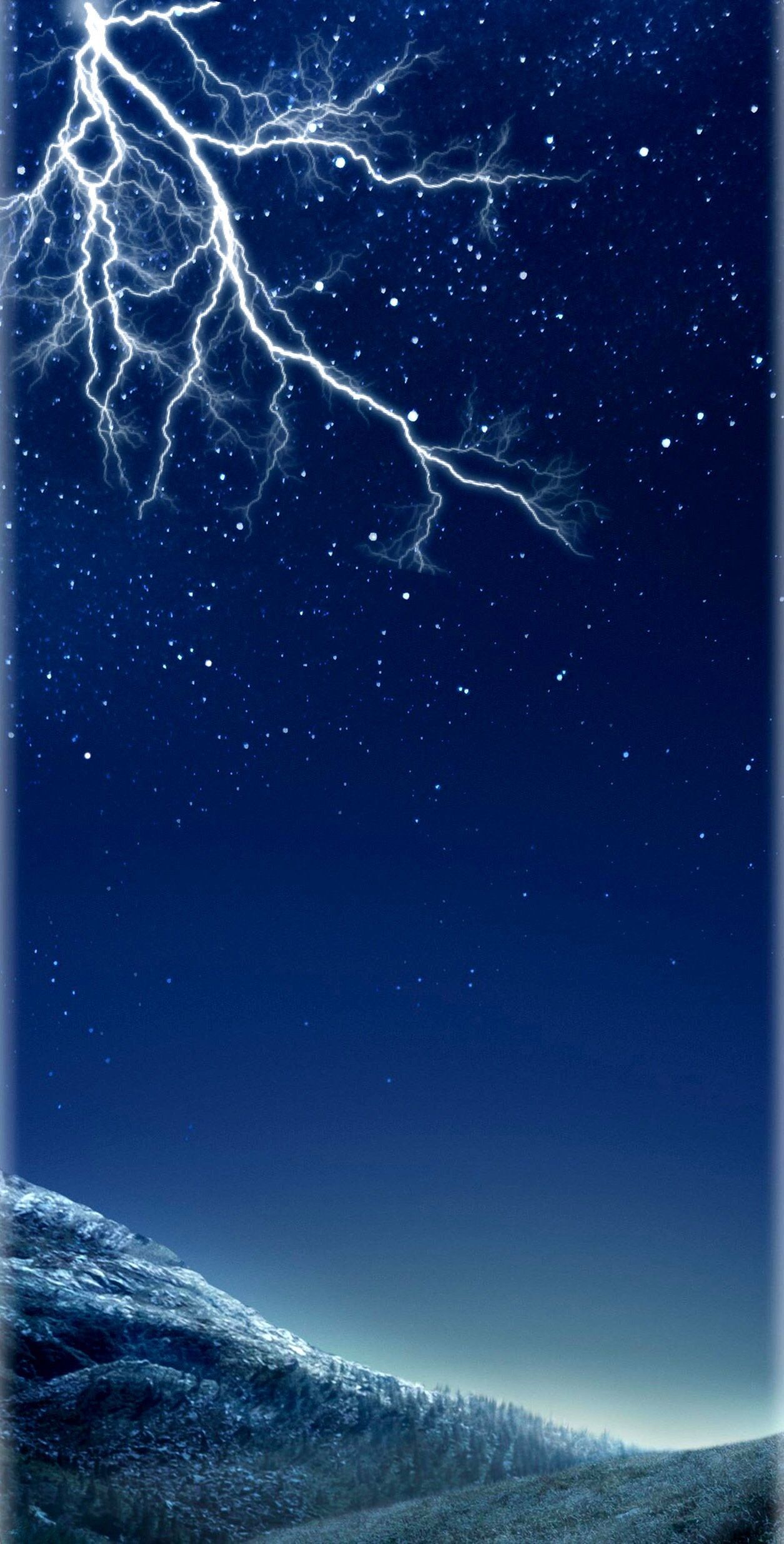 Phone Night Sky Blue Wallpapers Wallpaper Cave