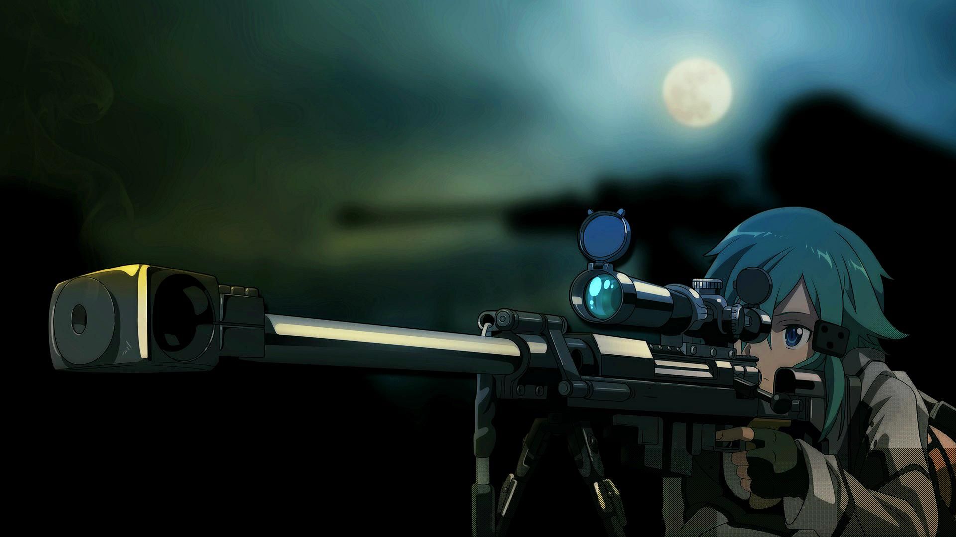 Anime Girl With Sniper Wallpapers Wallpaper Cave