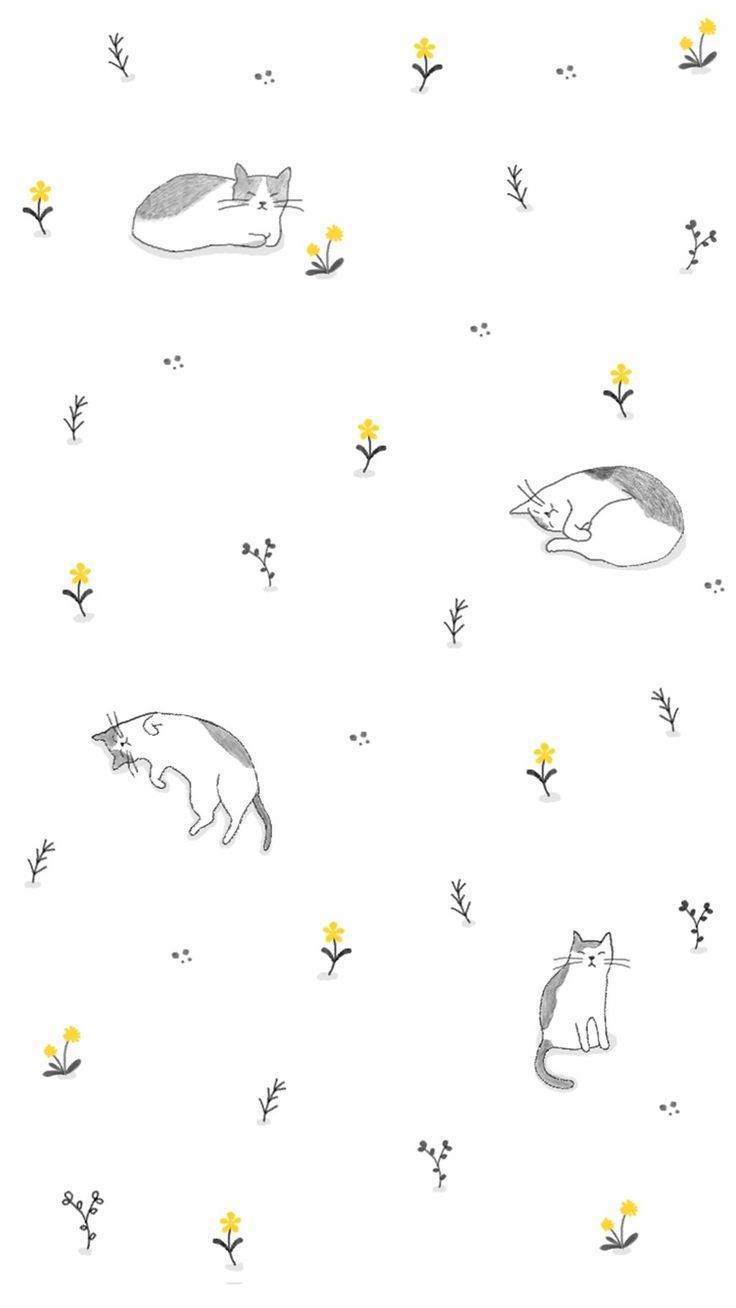 Cute Pastel Cats Wallpapers Wallpaper Cave