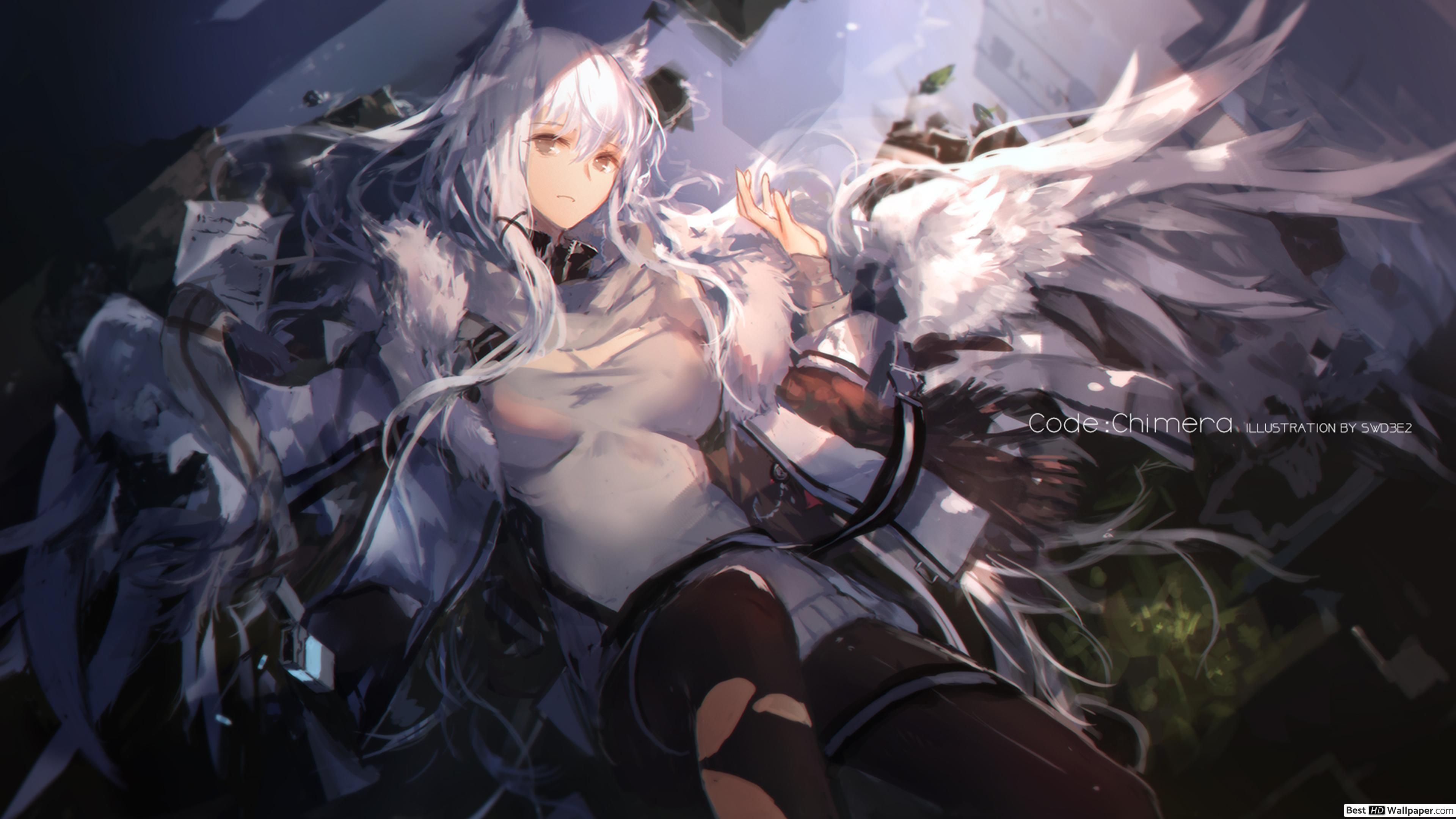 Anime Girl White Hair Wallpapers Wallpaper Cave