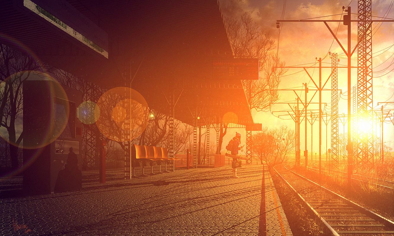 Anime City Sunset Wallpapers Wallpaper Cave