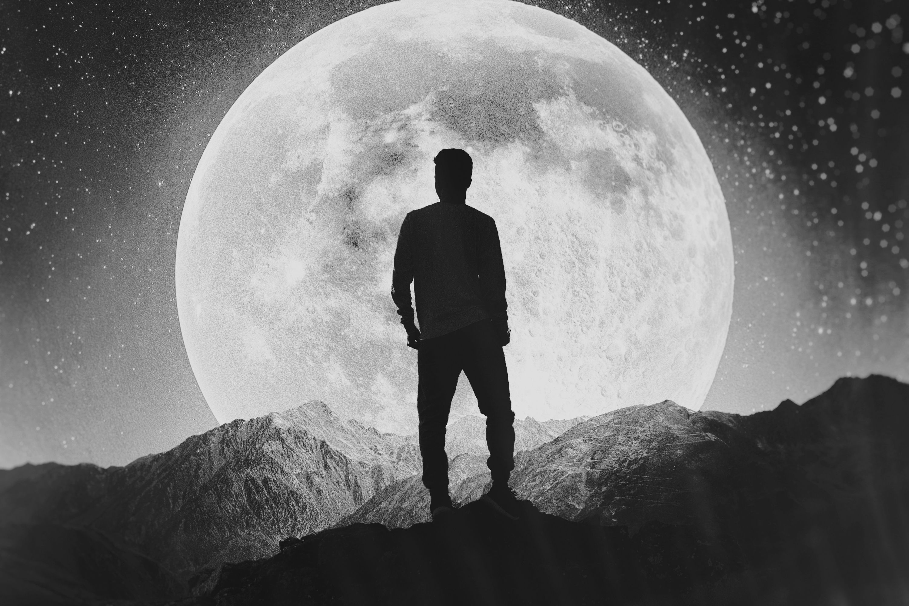 Man On The Moon Wallpapers Wallpaper Cave
