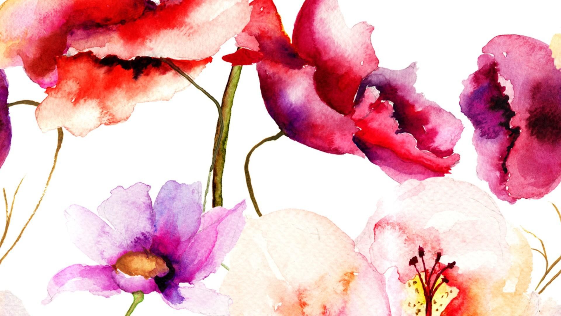 Desktop Flower Painting Wallpapers Wallpaper Cave
