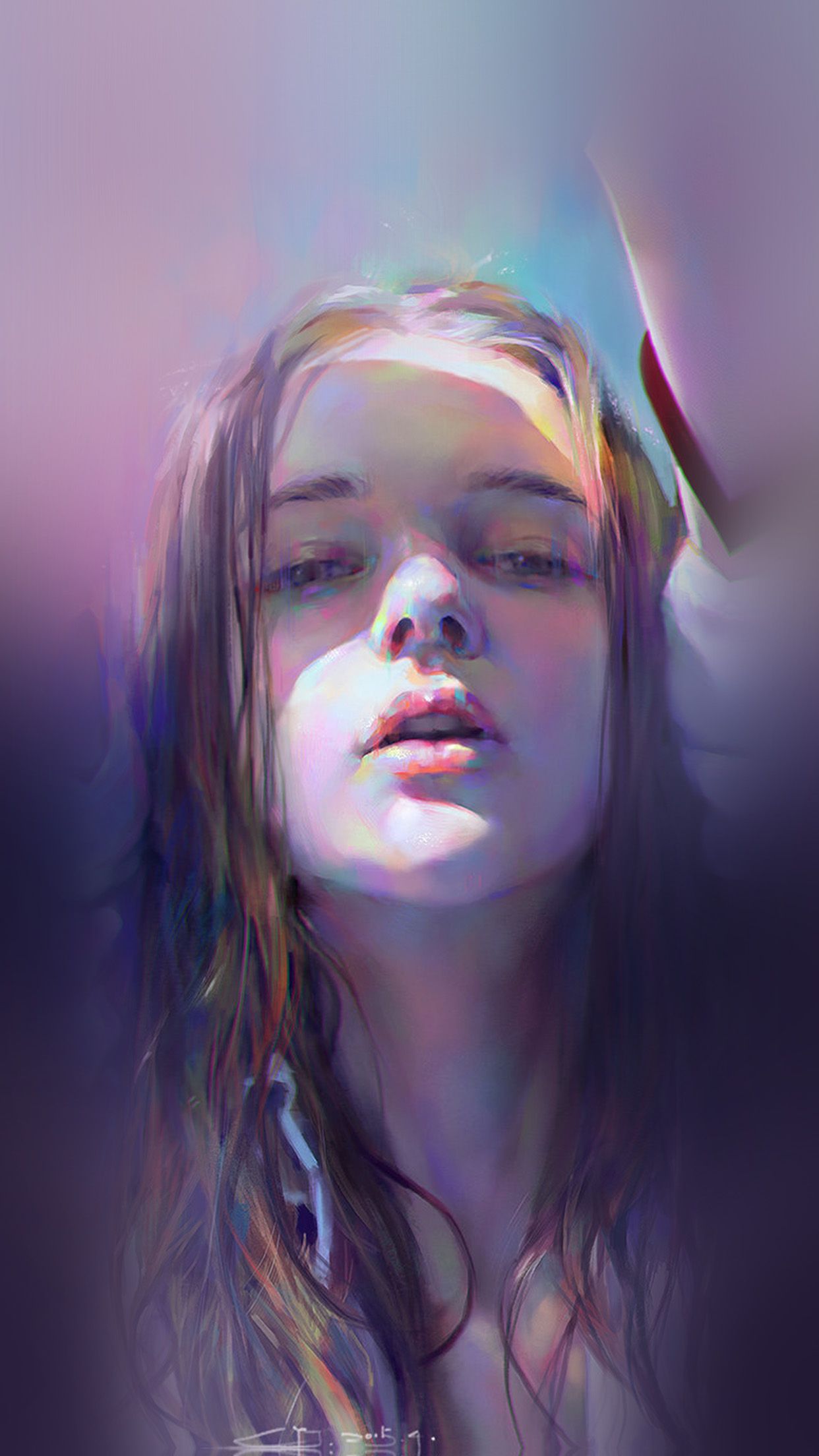 Anime Girl Purple Wallpapers Wallpaper Cave