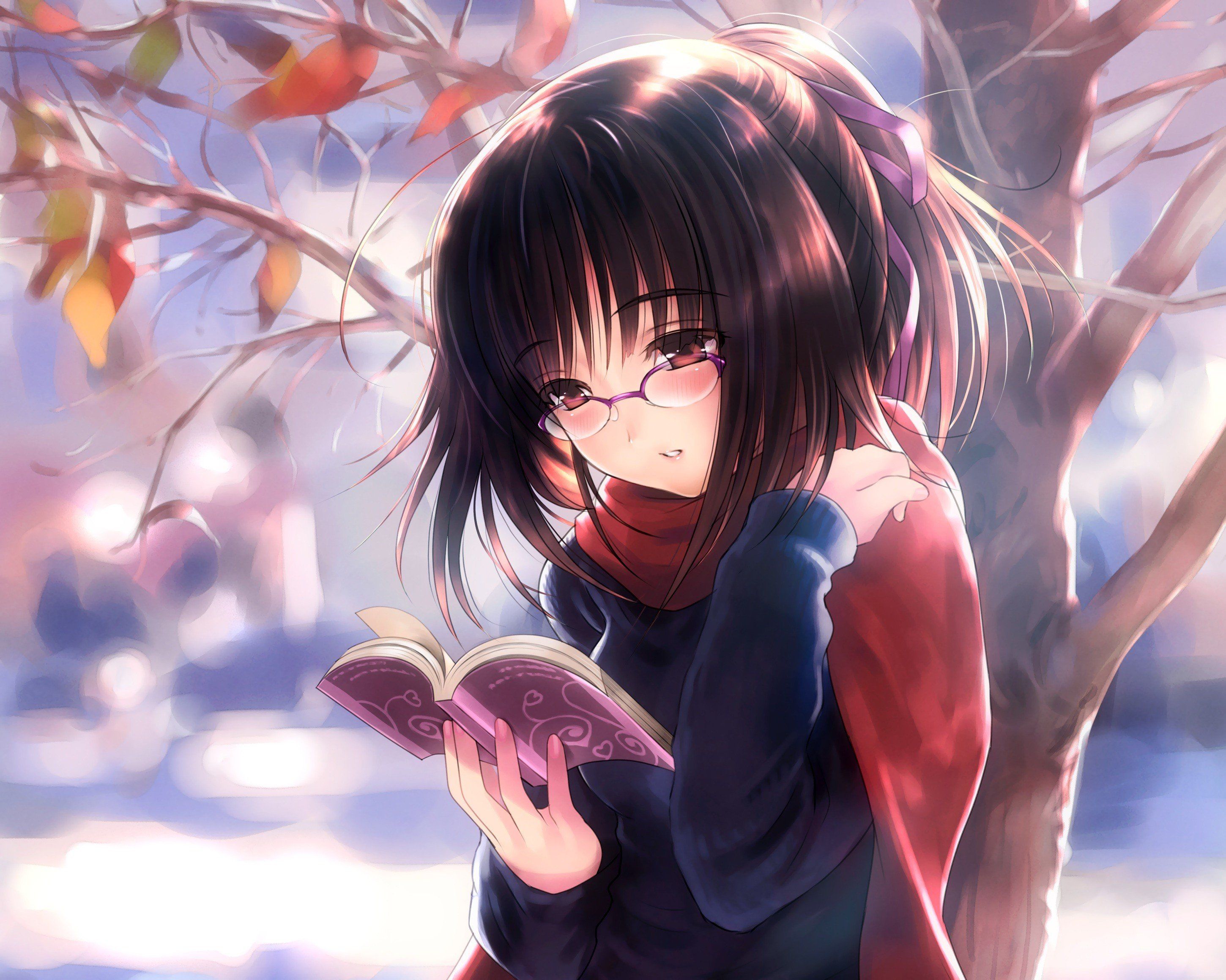 Anime Girl Glasses Wallpapers Wallpaper Cave
