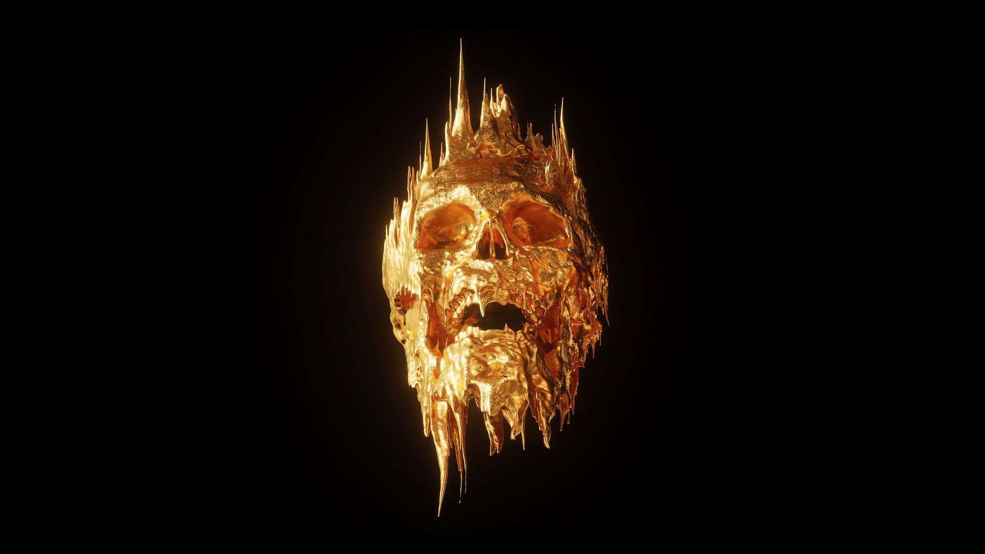 Golden Skull Wallpapers Wallpaper Cave