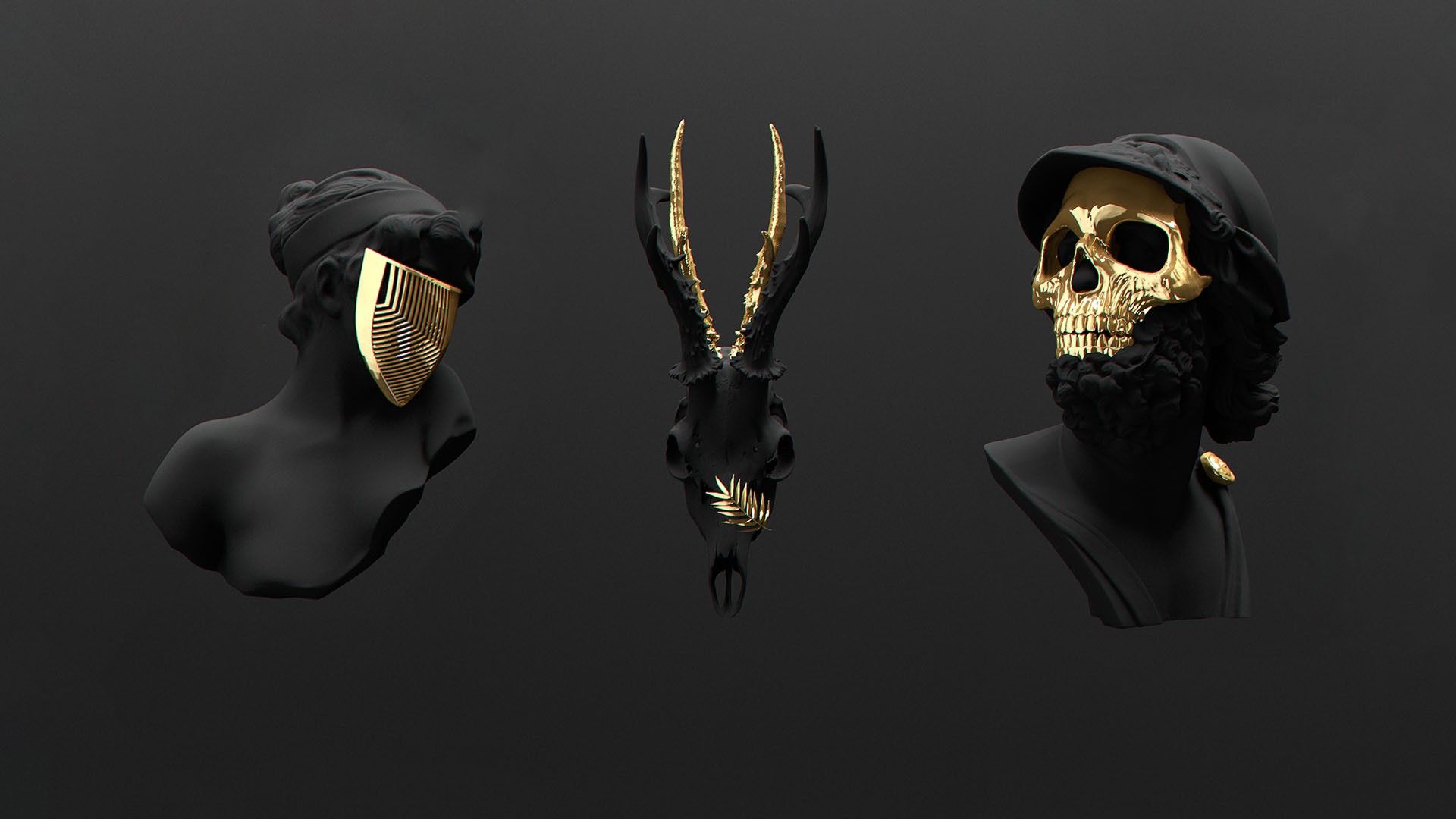 Golden Skull Wallpapers Wallpaper Cave