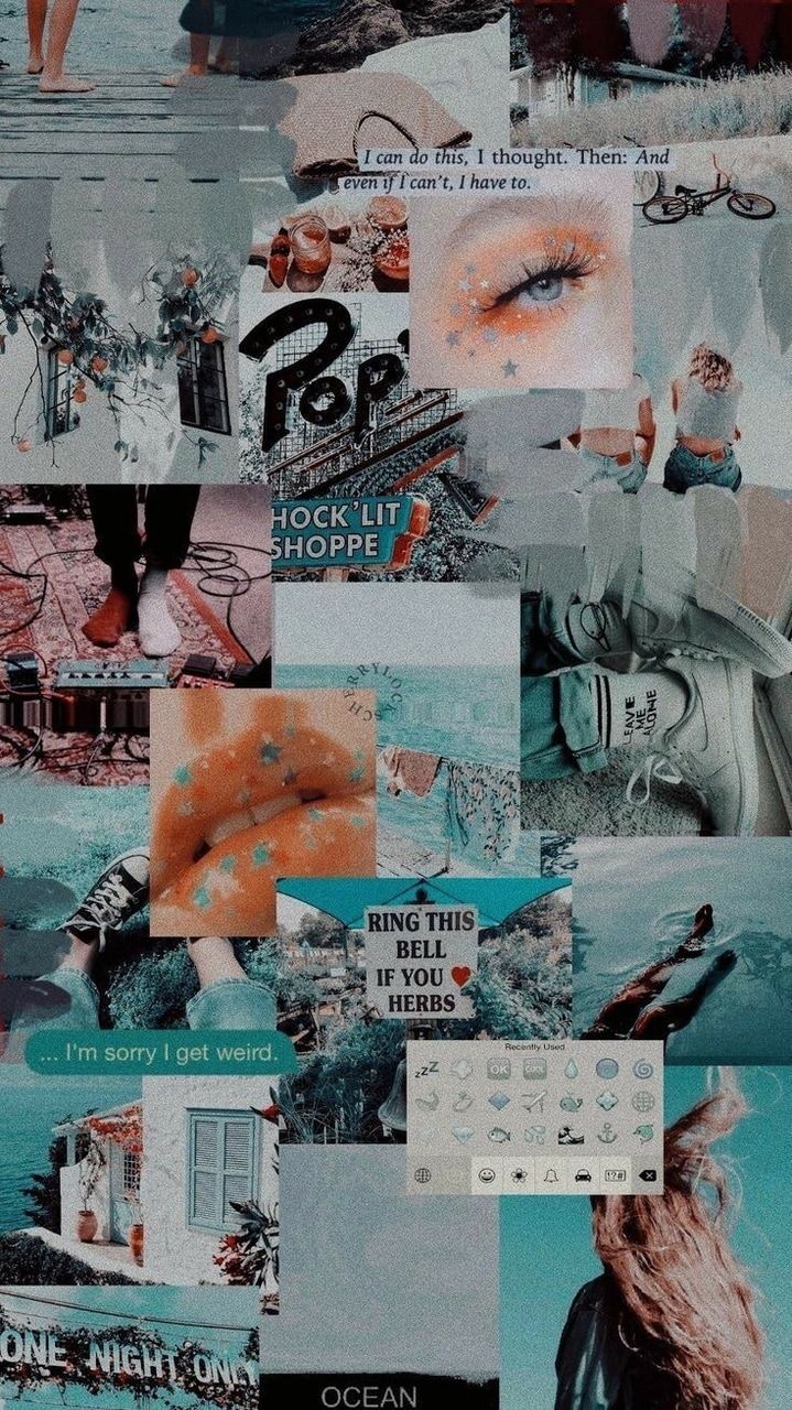 Blue Collage Wallpapers Wallpaper Cave