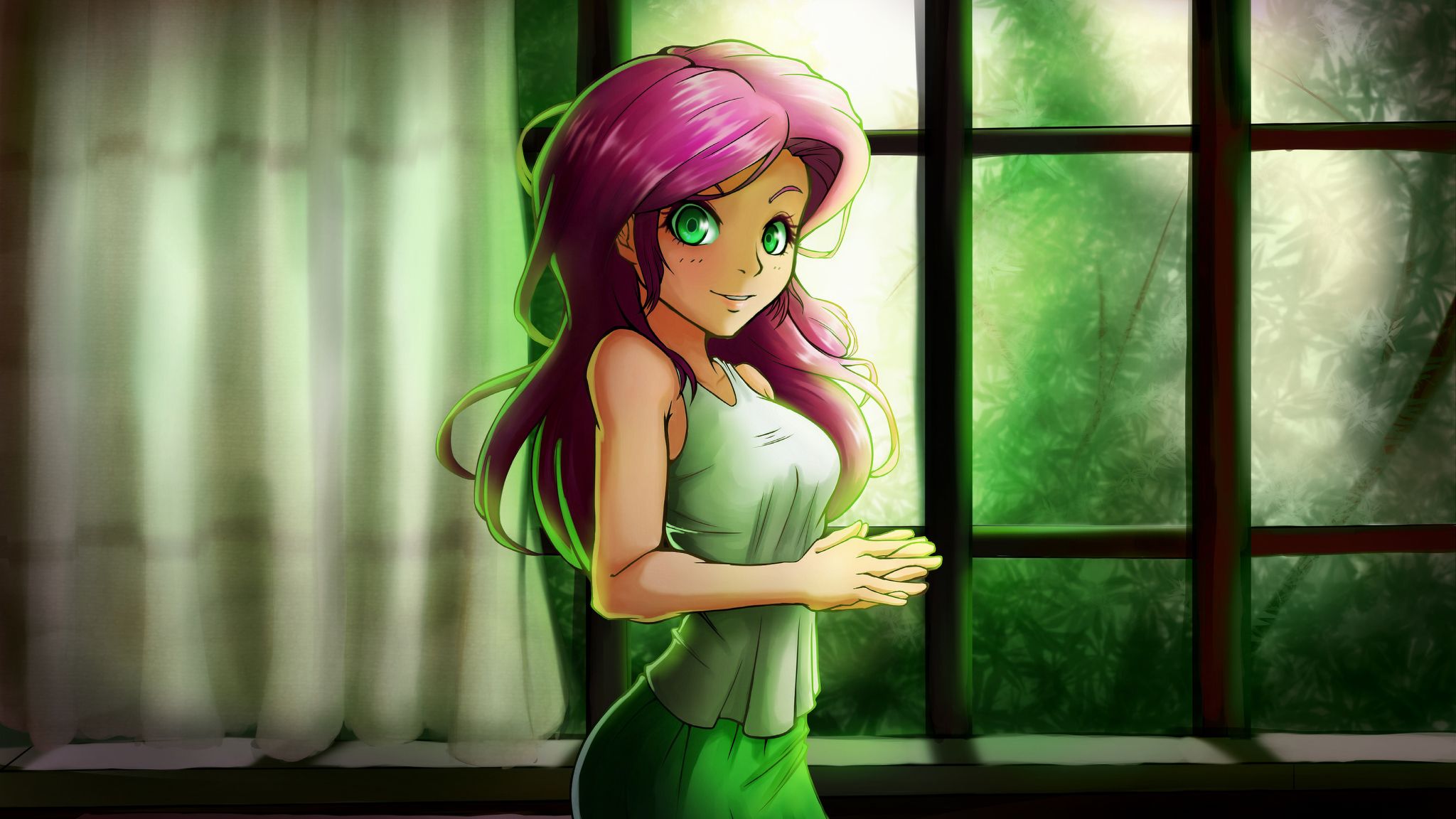 4k Light Green Anime Wallpapers Wallpaper Cave