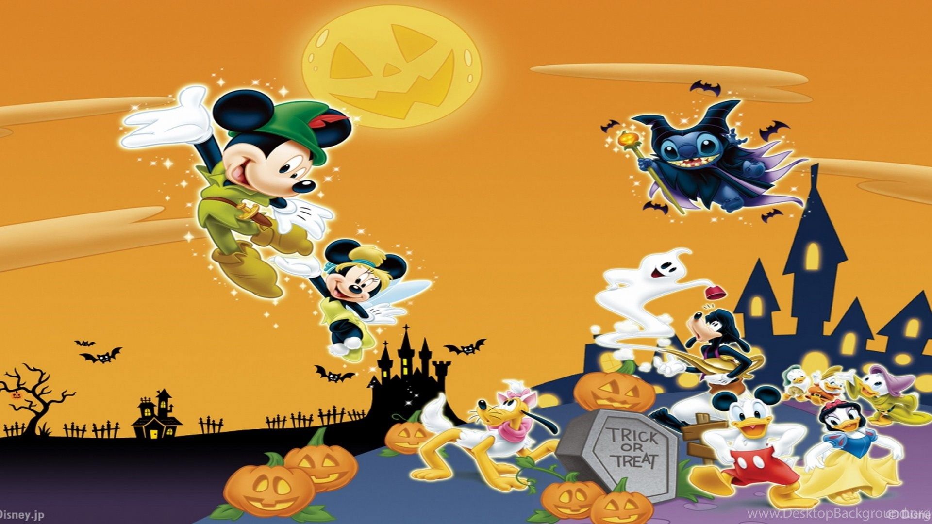 Mickey Mouse Halloween Wallpapers Wallpaper Cave