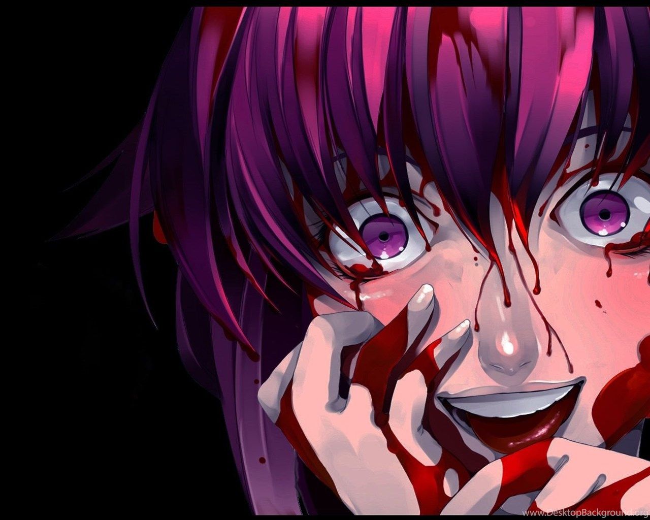Bloody Anime Girl Desktop Wallpapers Wallpaper Cave