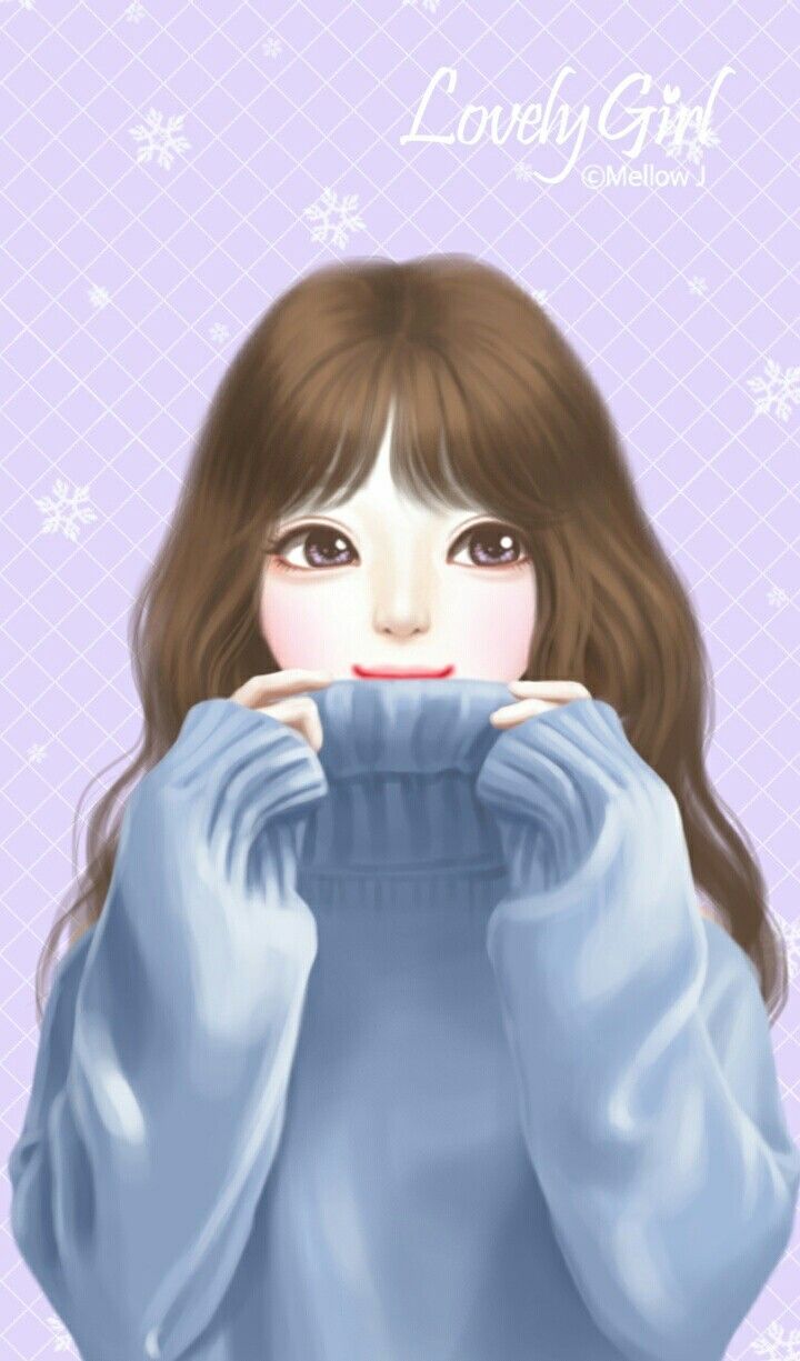 Cute Girl Cartoon Wallpapers Wallpaper Cave