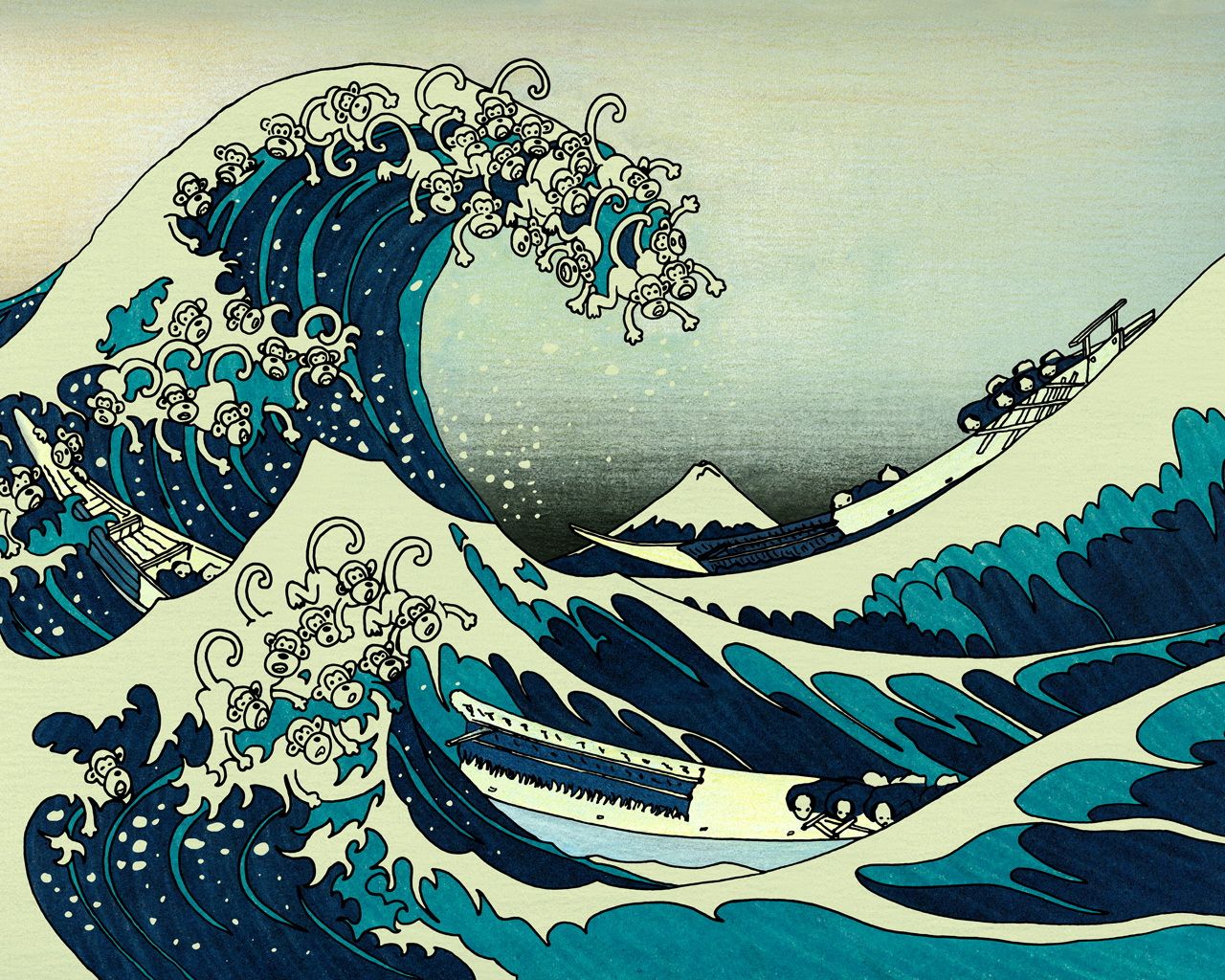 Japanese Wave Wallpapers Wallpaper Cave