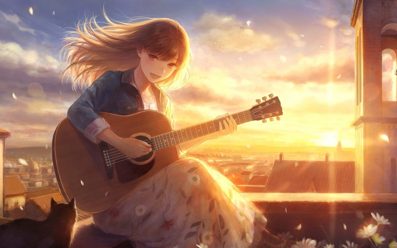 Guitar Anime Girl Wallpapers Wallpaper Cave