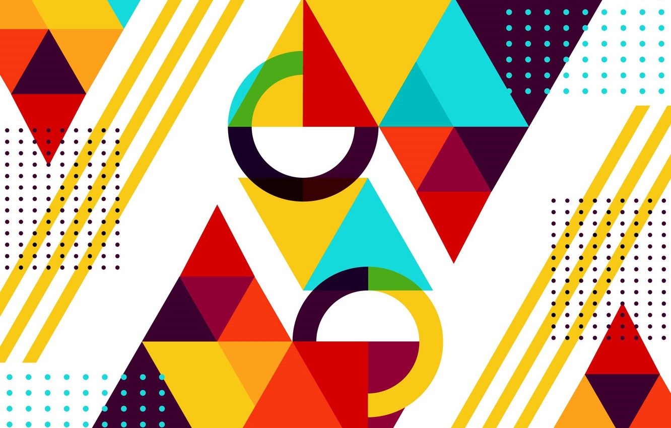 Orange White Geometric Wallpapers Wallpaper Cave