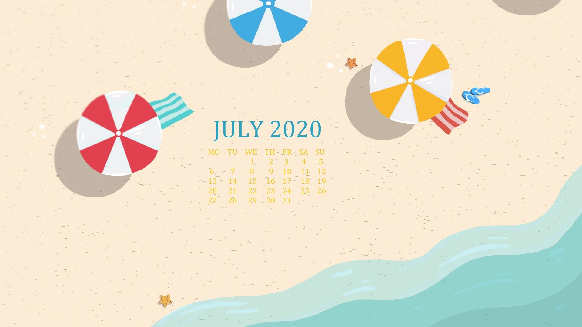 July 2020 Calendar Wallpapers Wallpaper Cave