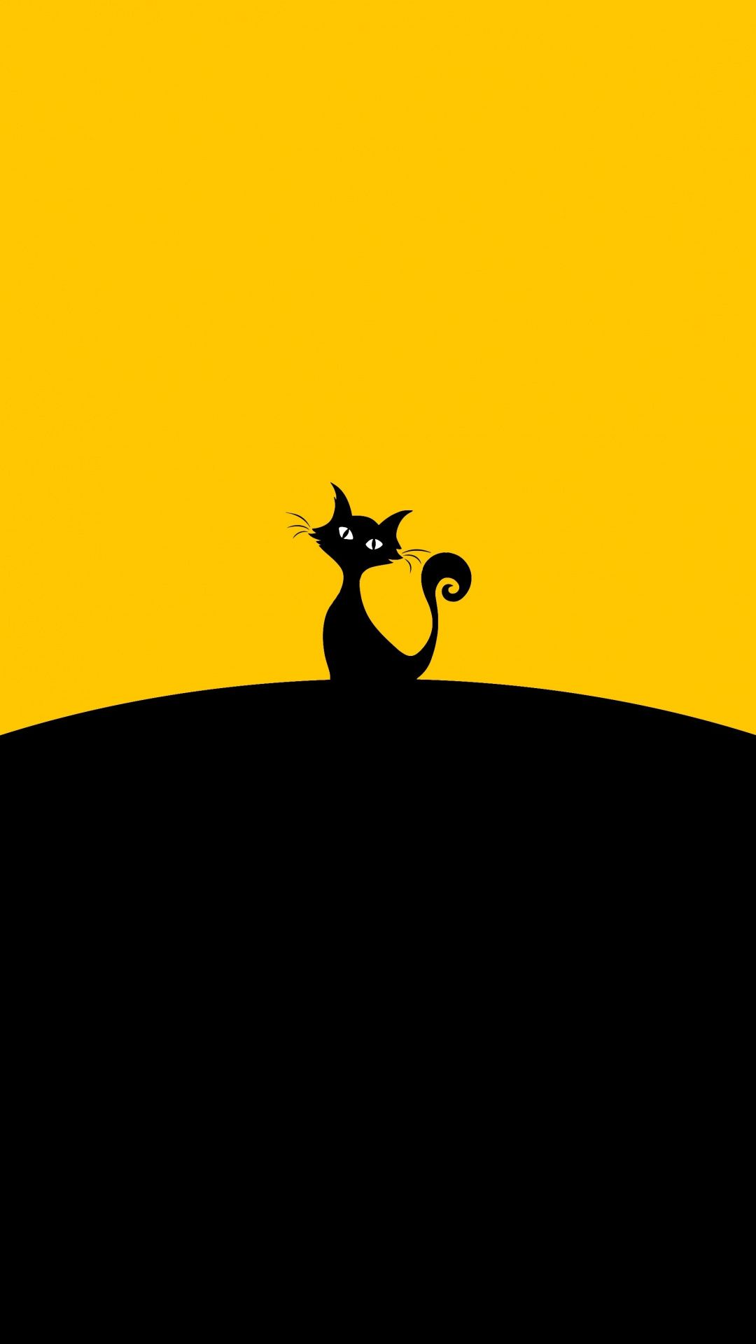 Black Cat Minimalist Wallpapers Wallpaper Cave
