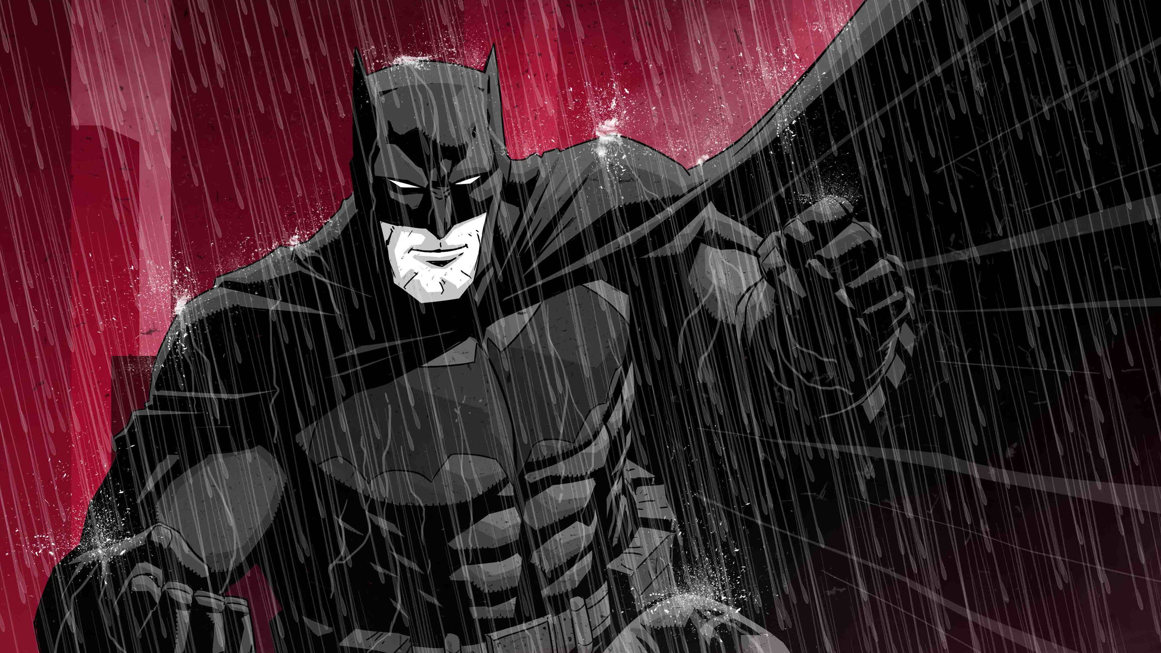 Batman Black And Red Wallpaper