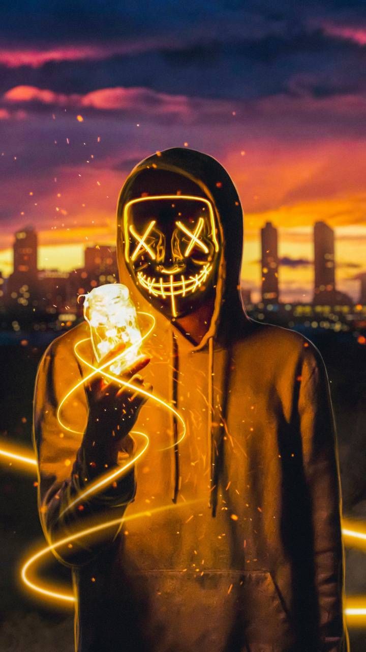 Neon Mask Guy iPhone Wallpapers Wallpaper Cave