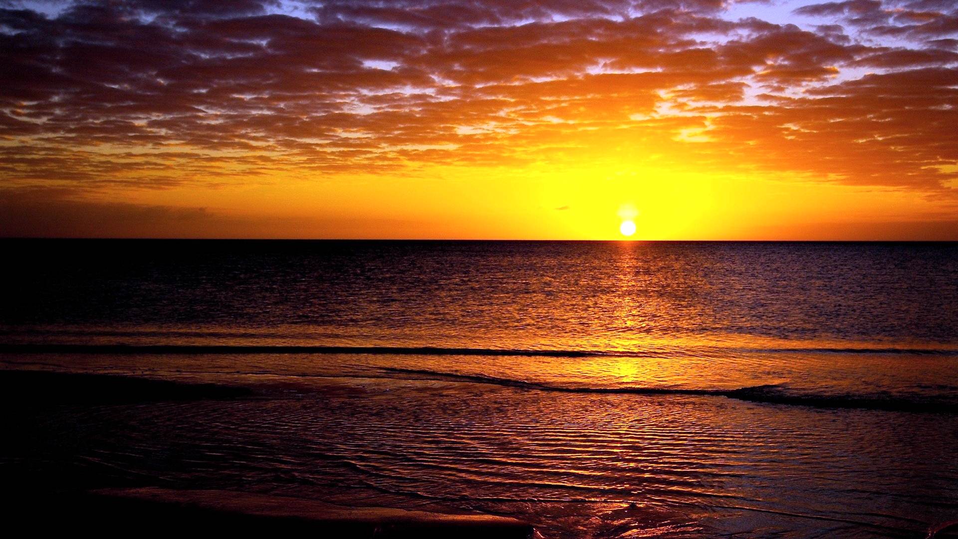 Orange Sea Sunset Wallpapers Wallpaper Cave