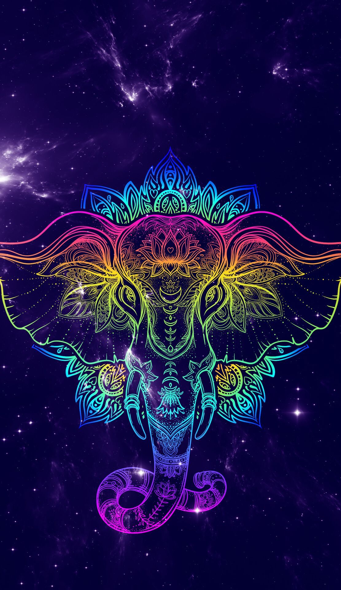 Neon Ganesh Mobile Wallpapers Wallpaper Cave