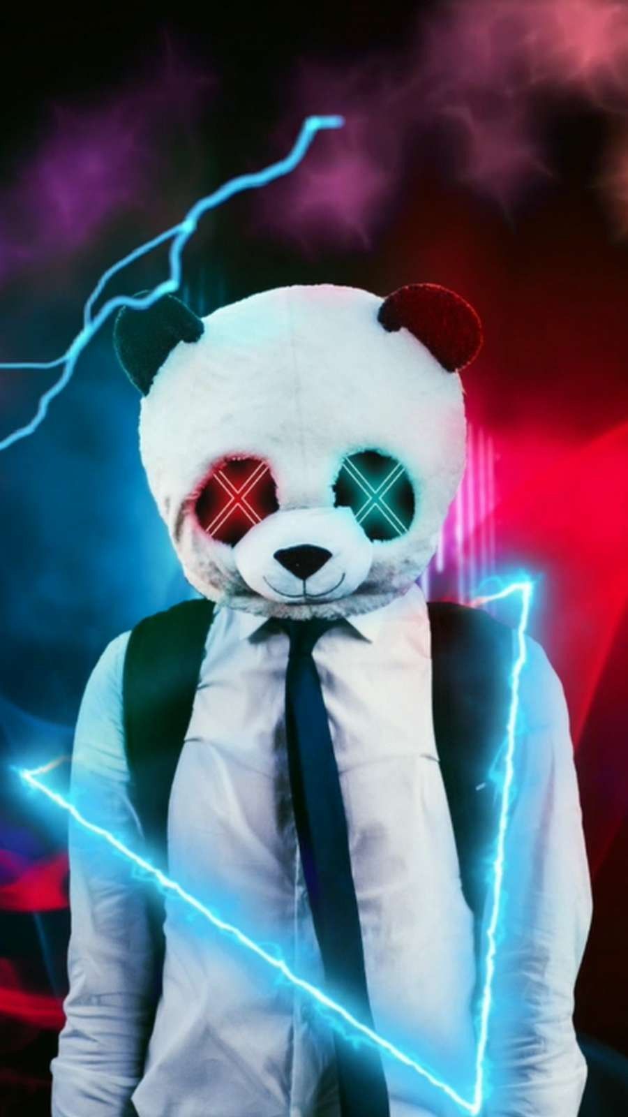 Neon Pandas Wallpapers Wallpaper Cave