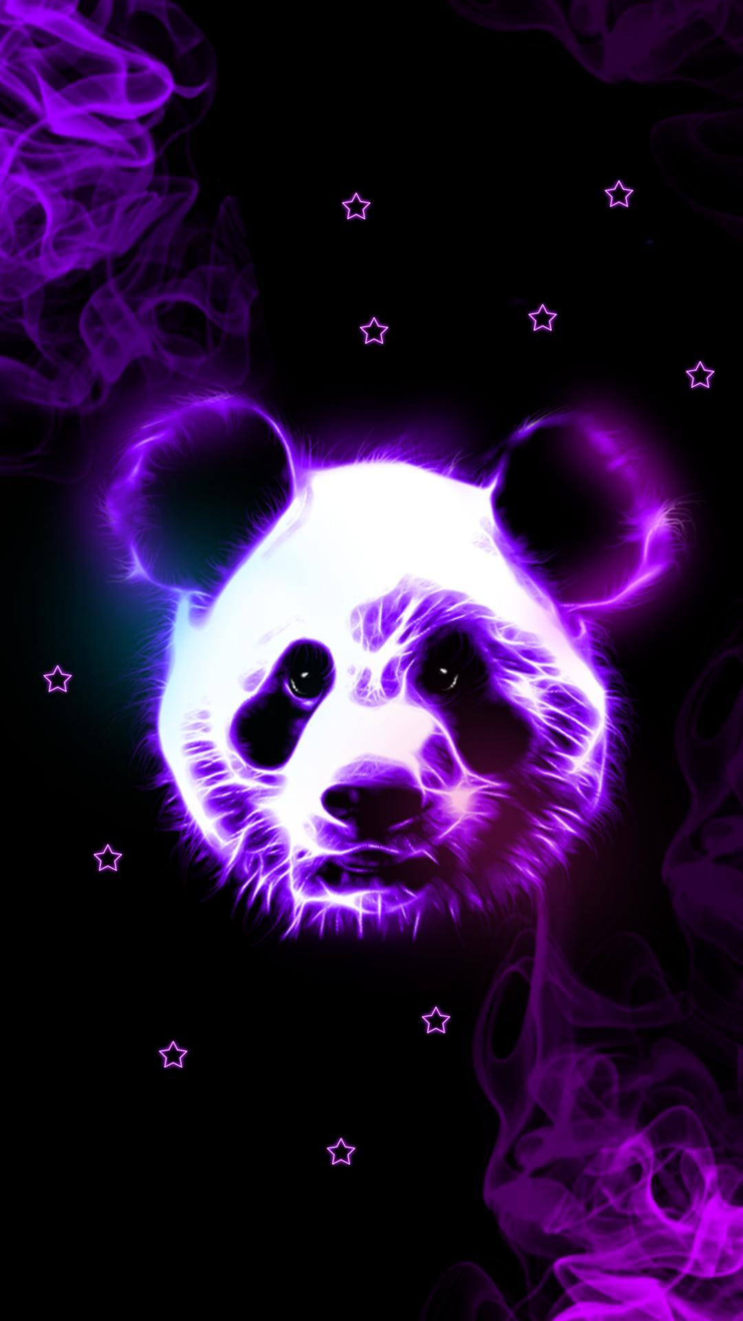 Neon Pandas Wallpapers Wallpaper Cave