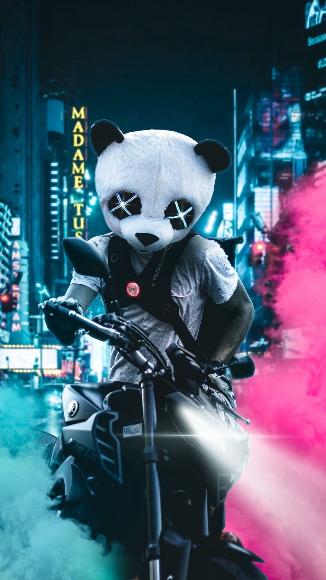 Neon Pandas Wallpapers Wallpaper Cave