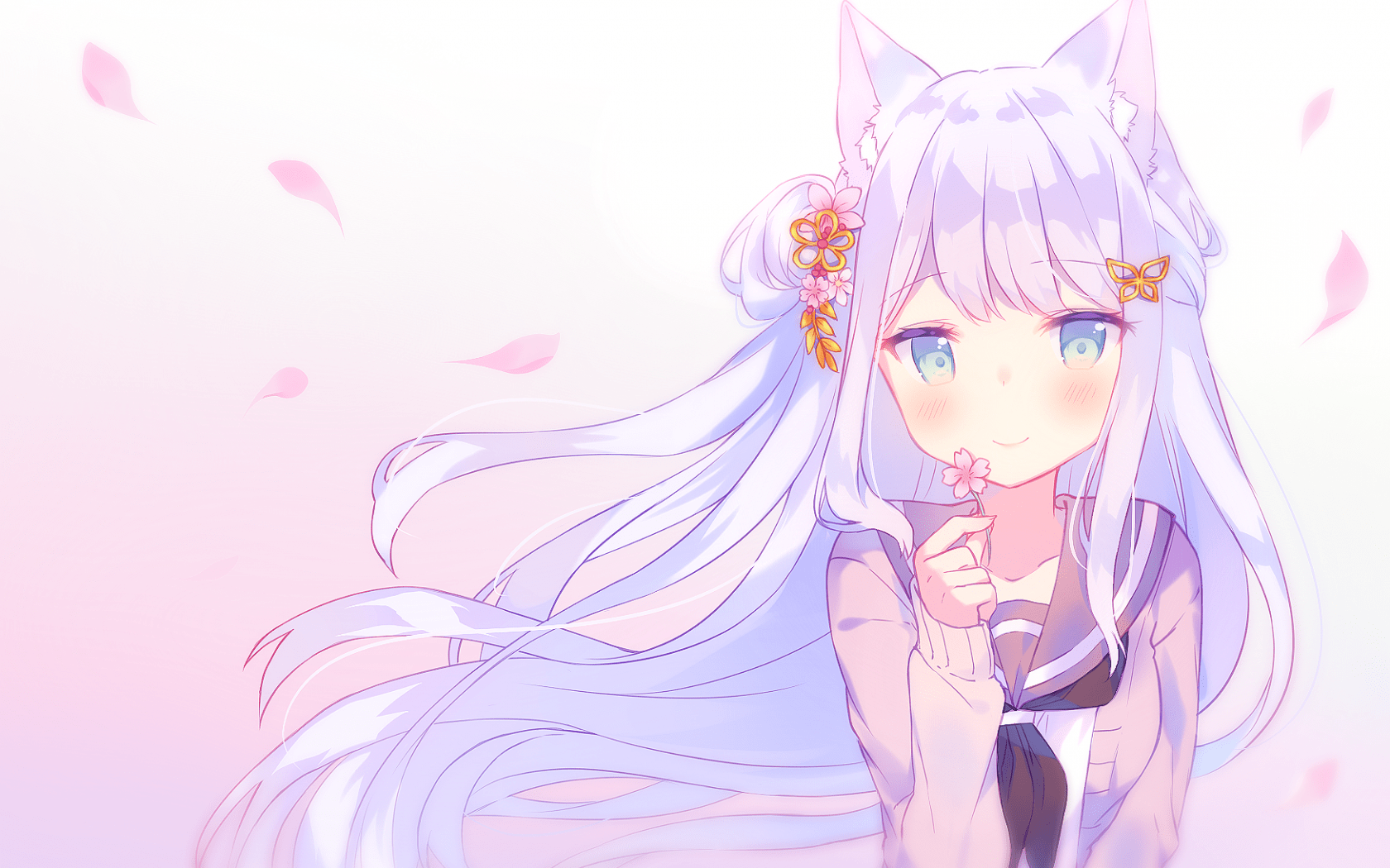 Anime Neko Girl Loli Wallpapers Wallpaper Cave