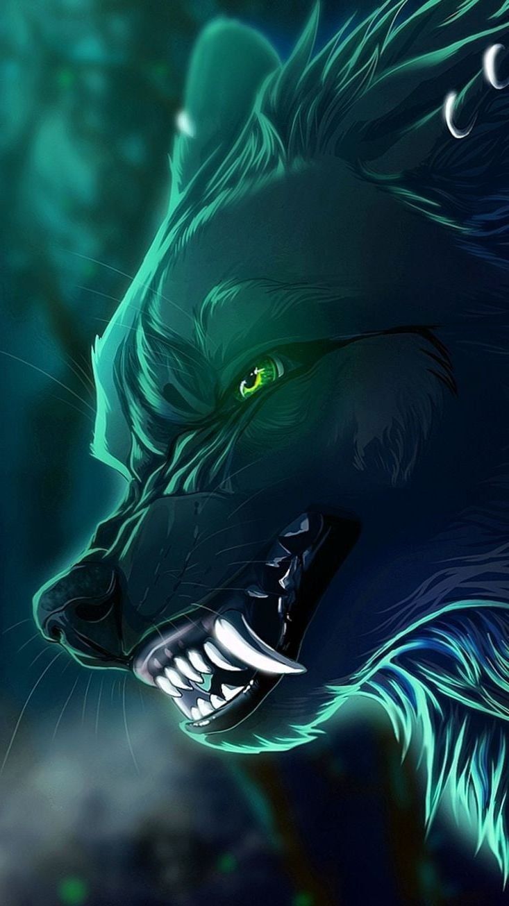 Blue And Green Wolf Wallpapers Wallpaper Cave