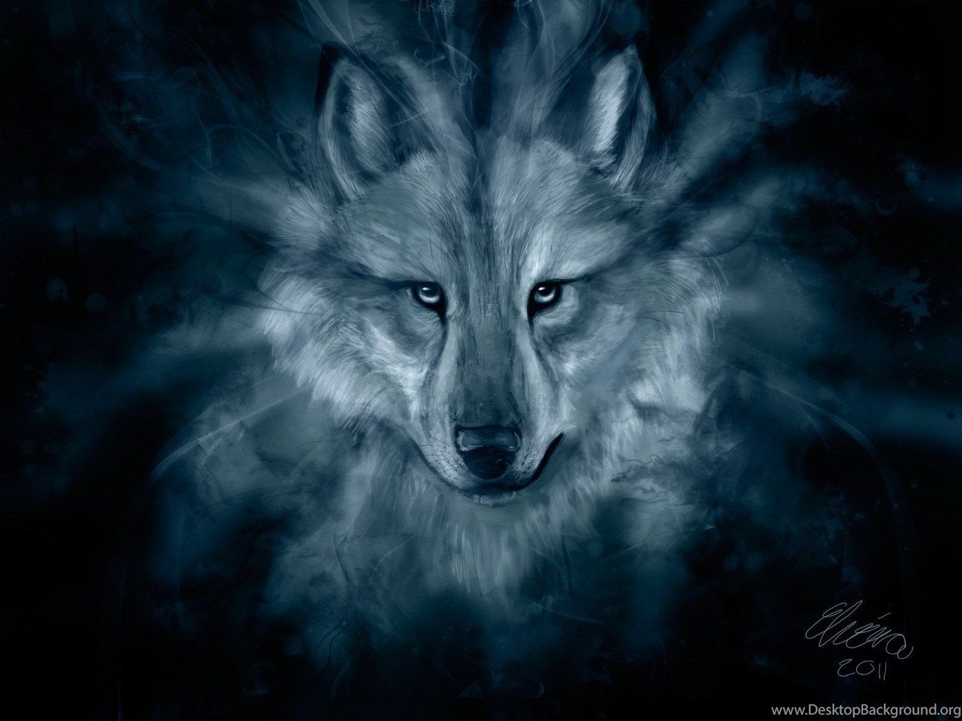 Blue And Green Wolf Wallpapers Wallpaper Cave